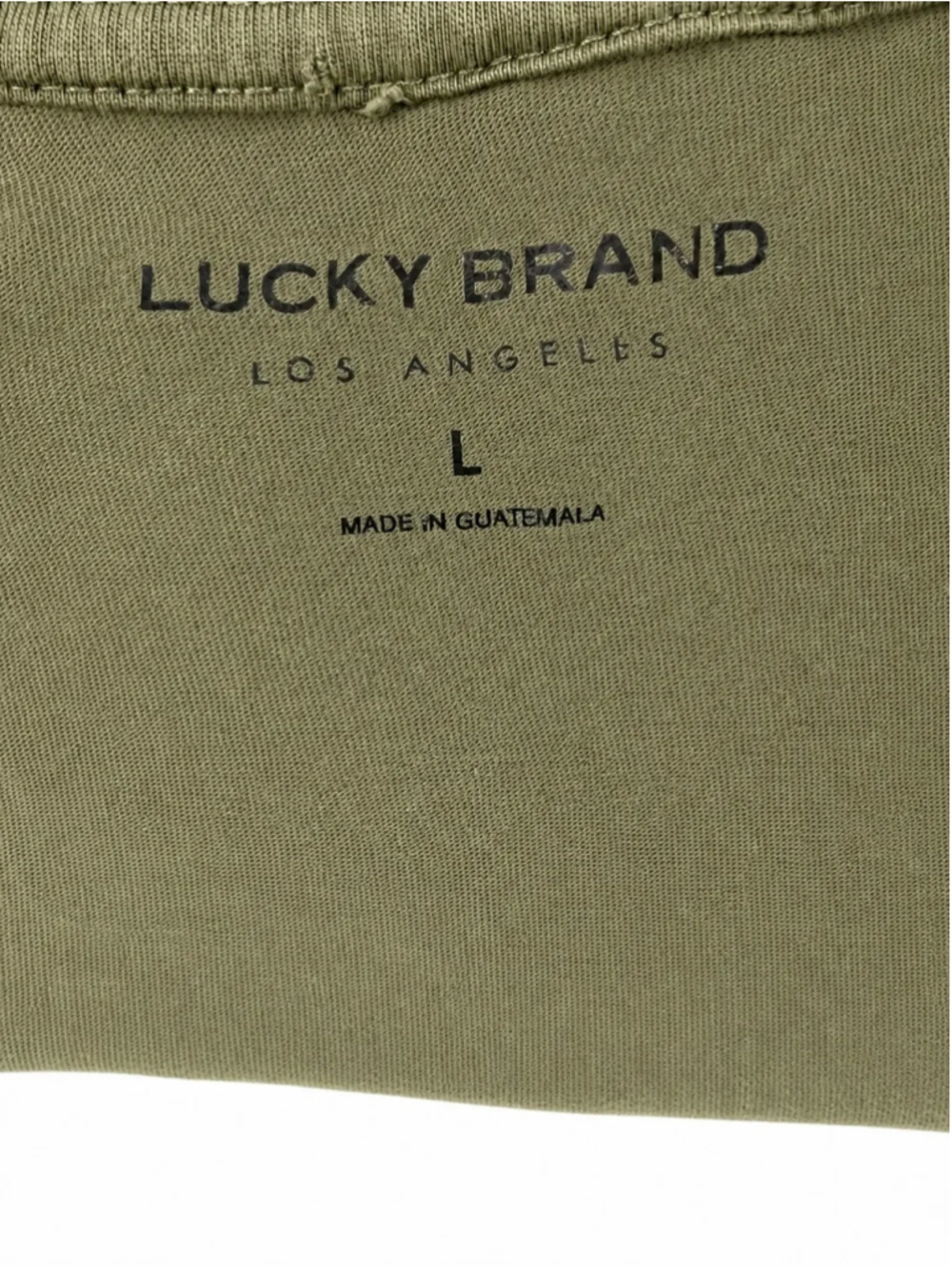 Lucky Brand Men’s Olive Green Short-Sleeve Henley Shirt – Size L